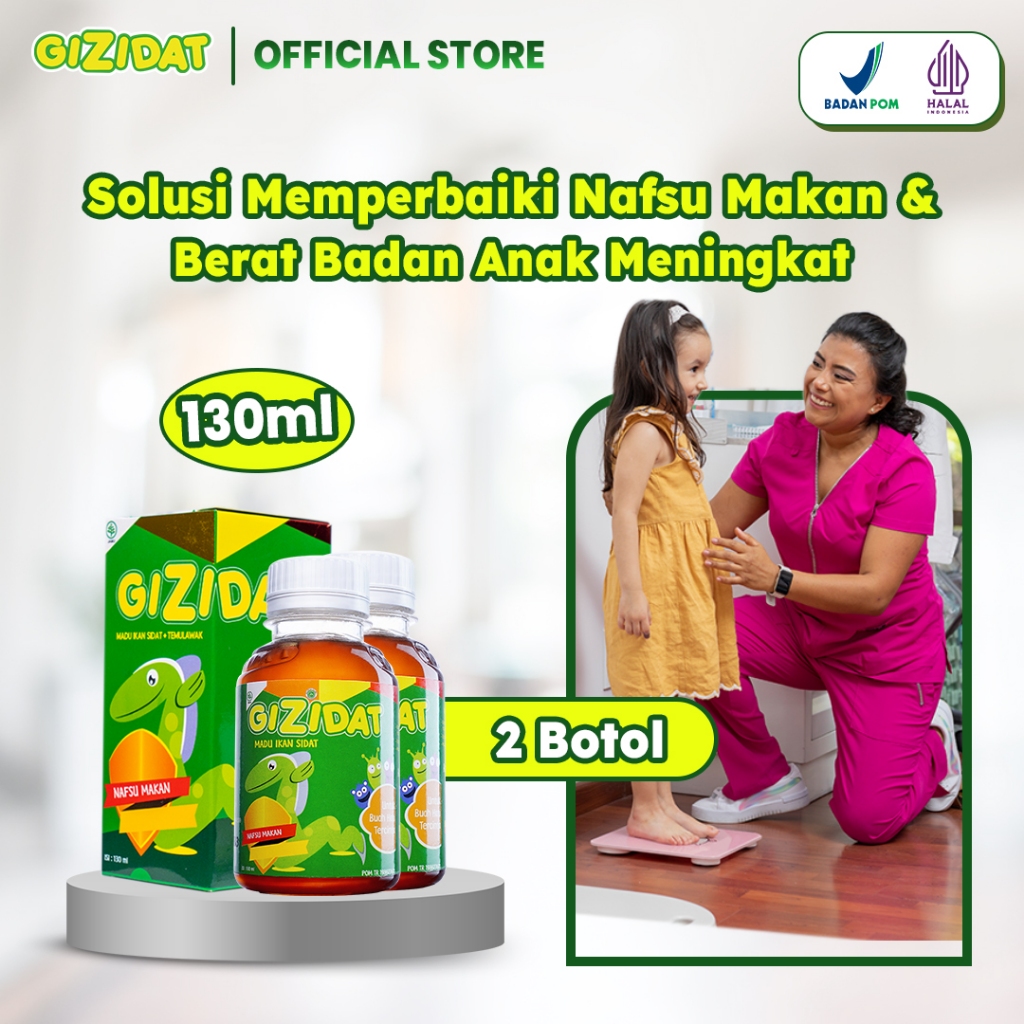 

Madu GIZIDAT Penambah Nafsu Makan Anak - 2 Botol
