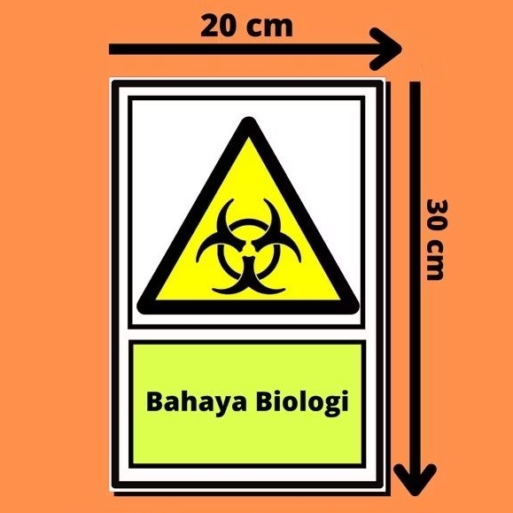 

Stiker peringatan area bahaya biologi Sticker sign peringatan tanda peringatan area bahaya biologi stiker label sticker safety sign K3 HSE K 3 caution rambu rambu - stiker vinyl sticker custom