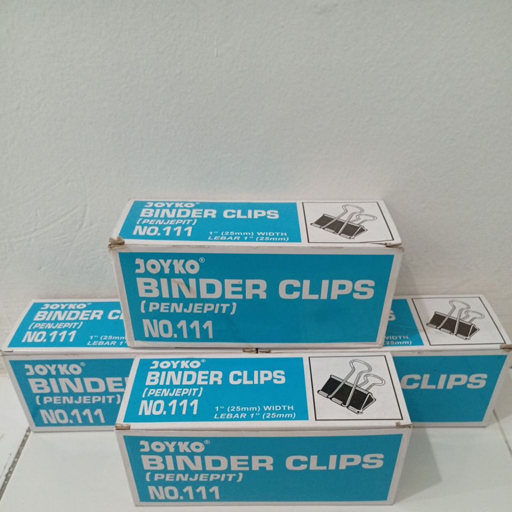 

Binder clips JOYKO no. 111 ( harga di atas untuk harga per/gross isi 12 kotak)
