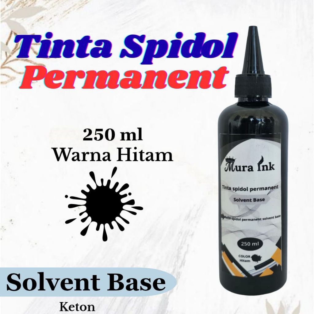 

Tinta spidol Permanent 250 ml Hitam Solvent Base