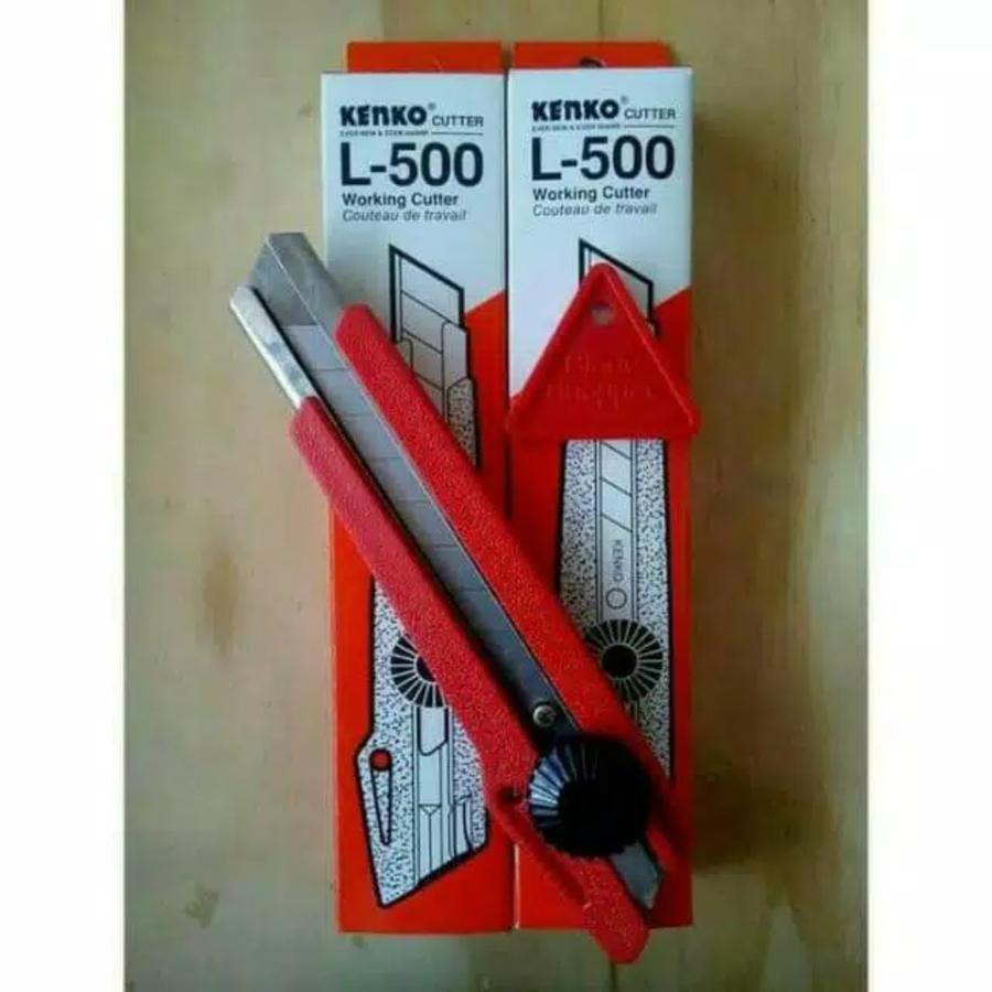

( COD ) Kenko Pisau Cutter Besar L-500 / Kecil A-300AL dan Pisau isi Ulang Refill Cutter L-150 / A100 Cod