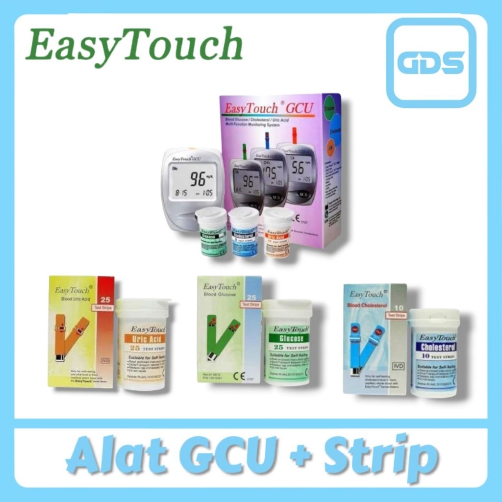 Paket Alat Easy Touch + Strip Refill Easy Touch  Strip ET  Paket Strip Easy Touch Isi Ulang Strip Ea
