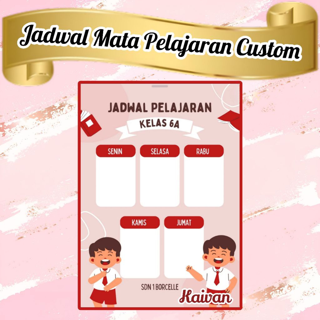 

STICKER JADWAL PELAJARAN CUSTOM NAMA MOTIF ANAK SEKOLAH
