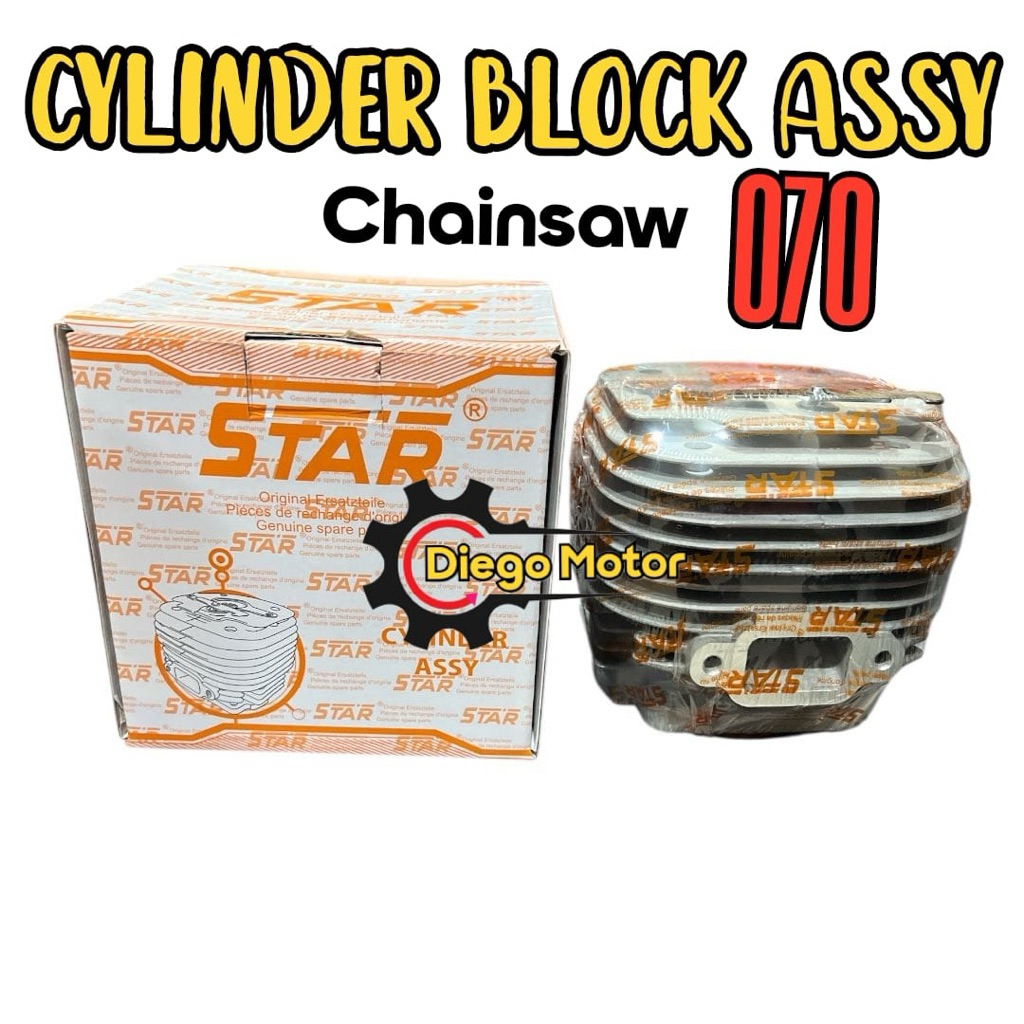 (STAR) 070 Cylinder Blok Komplit Mesin Chainsaw Senso Besar