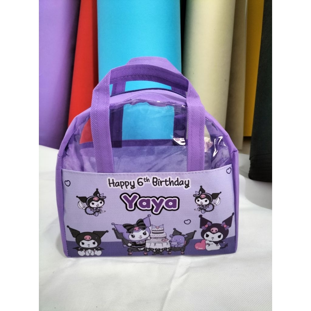kemasan Snack ulang tahun anak / bingkisan Snack ultah / Tas ultah anak / Tas ultah kuromi sanrio