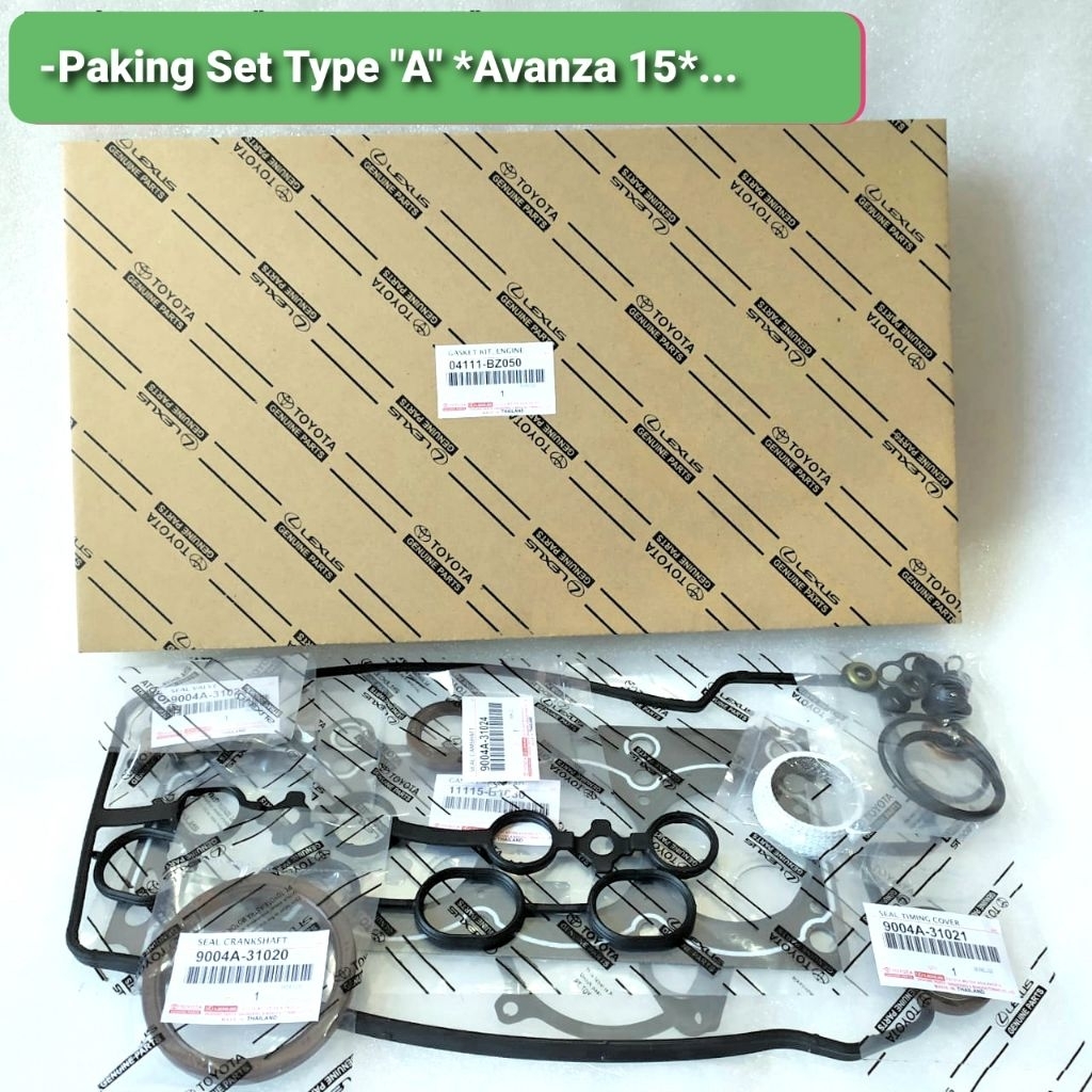 PAKING SET FULL KOMPLIT 1SET ORIGINAL. AVANZA 1.3CC/ AVANZA 1.5 VVIT