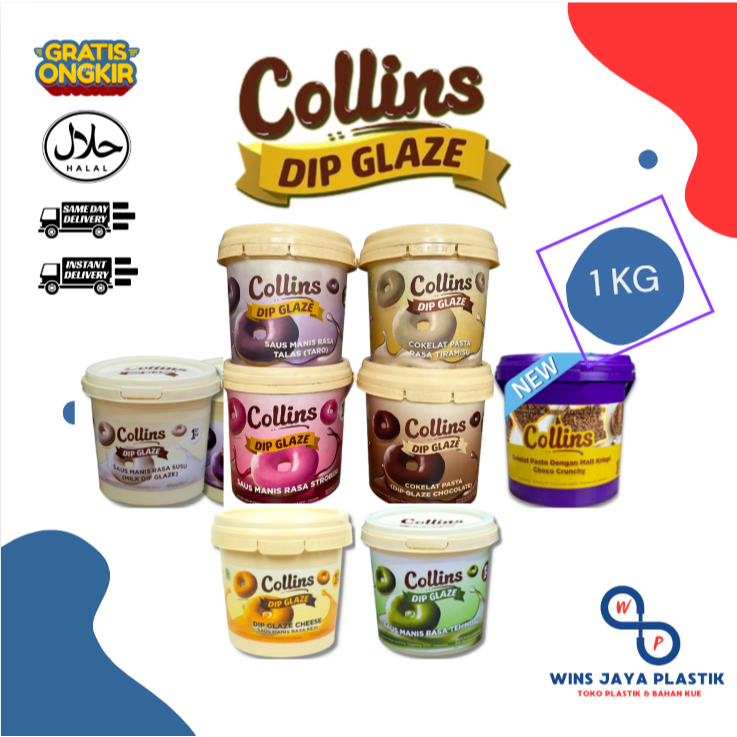 

Collins Dip Glaze 1Kg | RASA LENGKAP | All Variant | Glaze Collins 1Kg