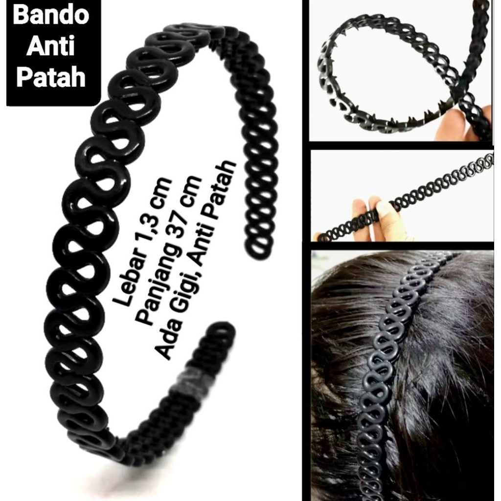 Bando Pria Bando hitam bando Sport fitness Bando Lari Bando Anti Patah Aksesoris Rambut Olahraga Lar