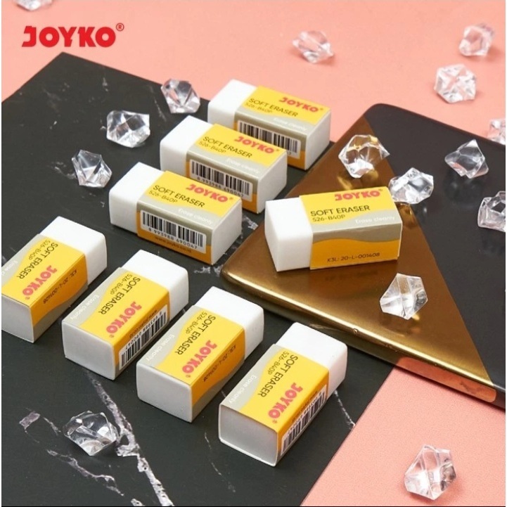 

( 1 pcs ) Setip Joyko / Penghapus Joyko /Eraser Joyko 526 - b40 Hitam / Putih / Warna - Warni /
