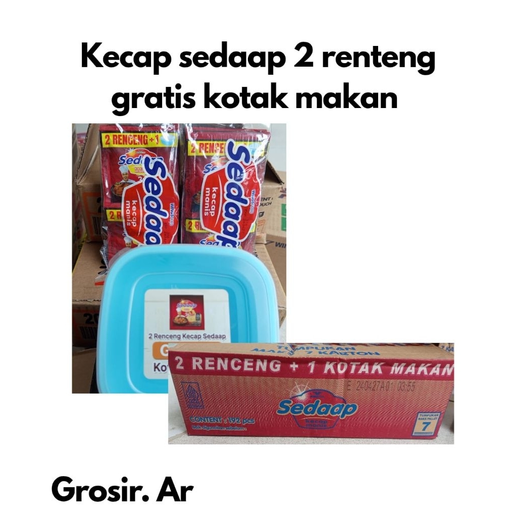 

kecap sedaap 500an 2 renteng gratis kotak makan