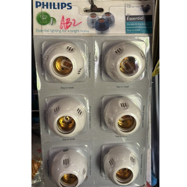 Fitting Plafon PHILIPS Deco Holder Putih E27 - Rumah Lampu PHILIPS Essential