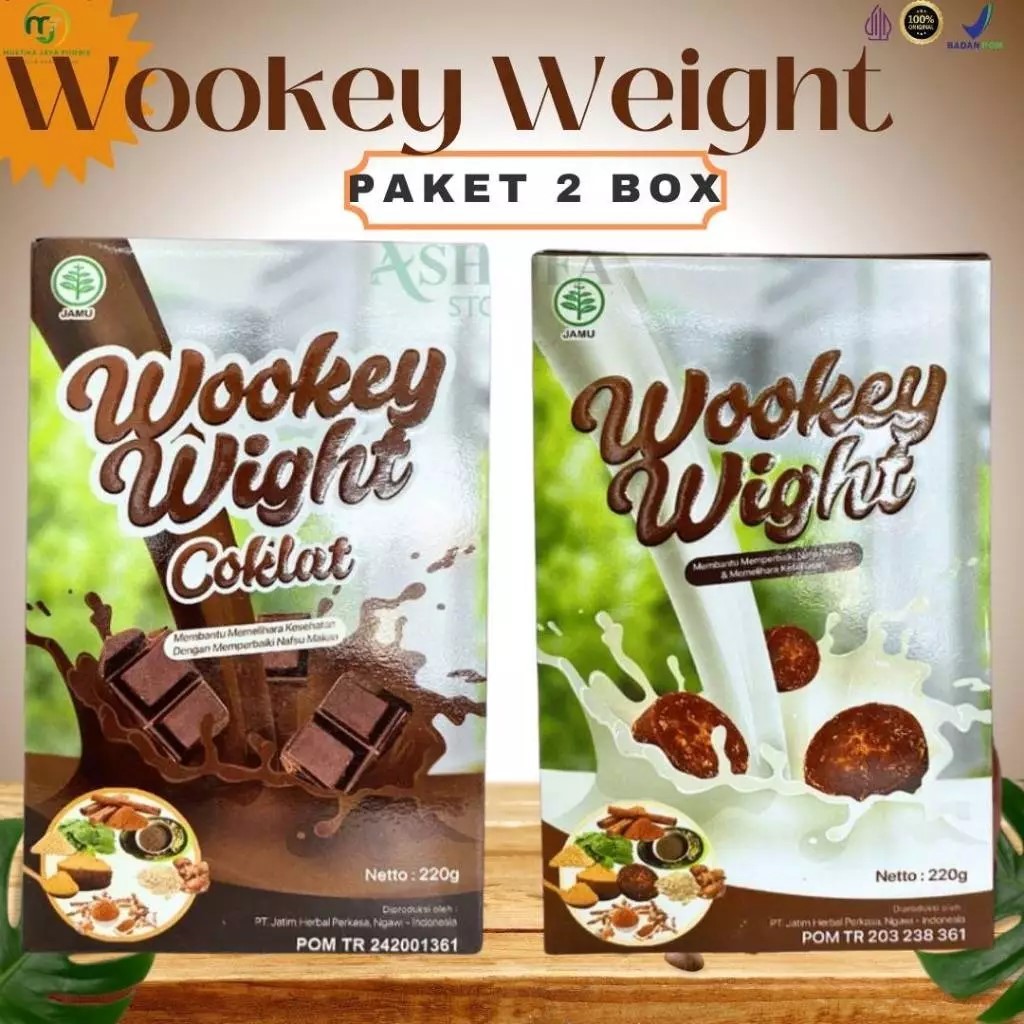 

2 BOX DISKON!!! Wookey Weight Coklat - Susu Penambah Berat Badan Paket 2 Box