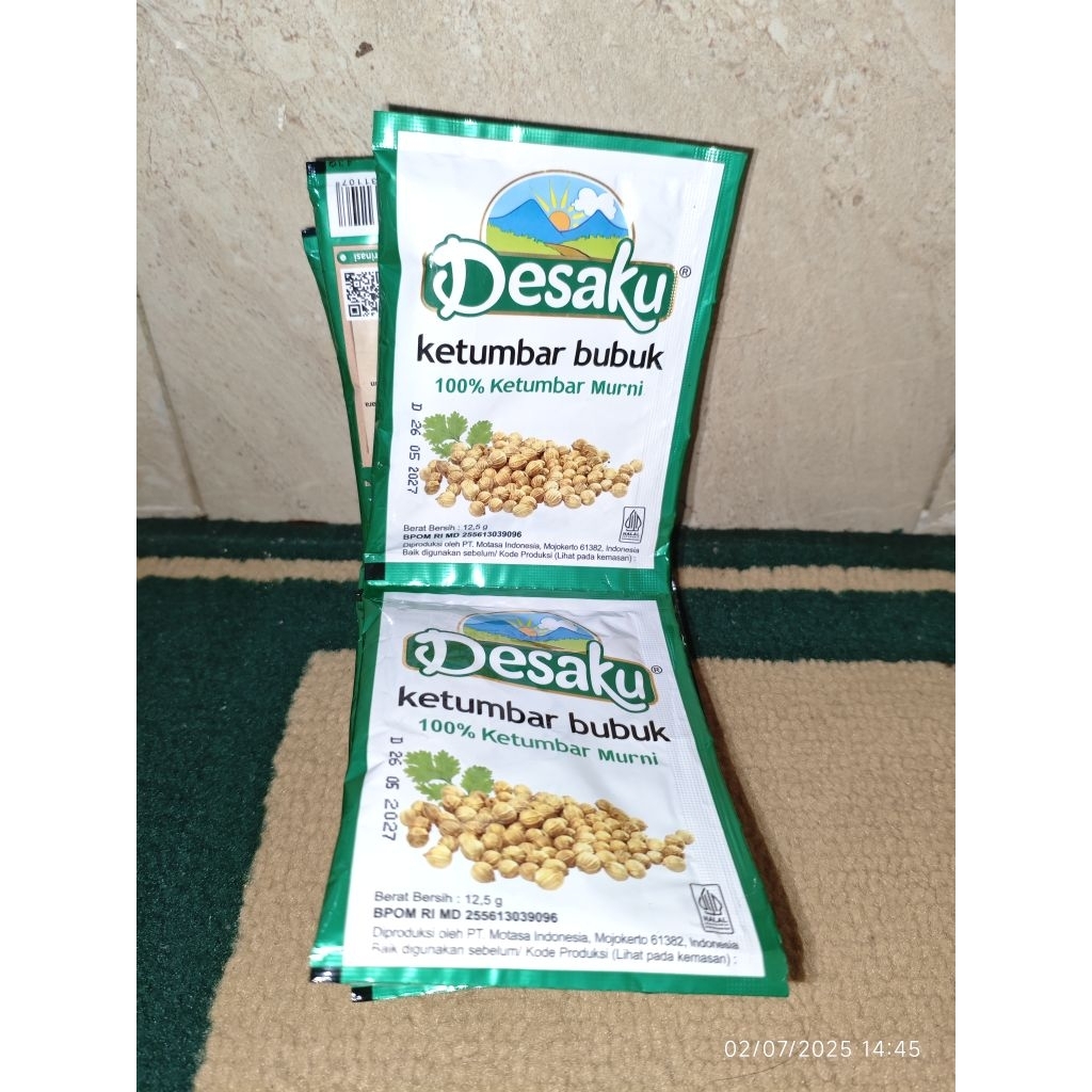 

DESAKU KETUMBAR BUBUK SACHET 12.5 GRAM ISI 12 PCS