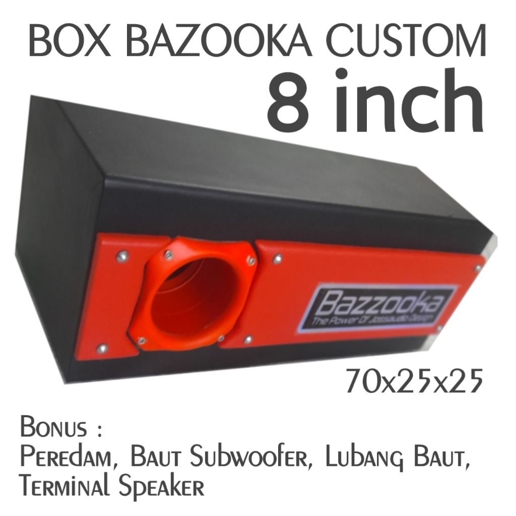 BOX BAZOOKA 8 INCH, BOX SUBWOOFER 8 INCH BX-08 BOX SAJA