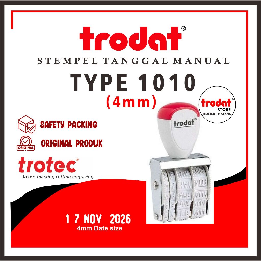 

Stempel Trodat 1010 stempel dater | STEMPEL TANGGAL,BULAN,TAHUN bisa diputar