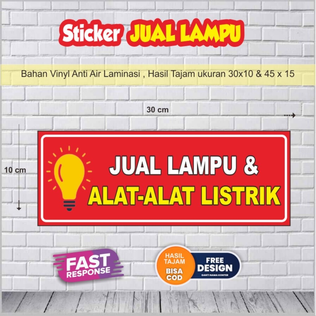

Stiket Jual lampu & Alat elektronik