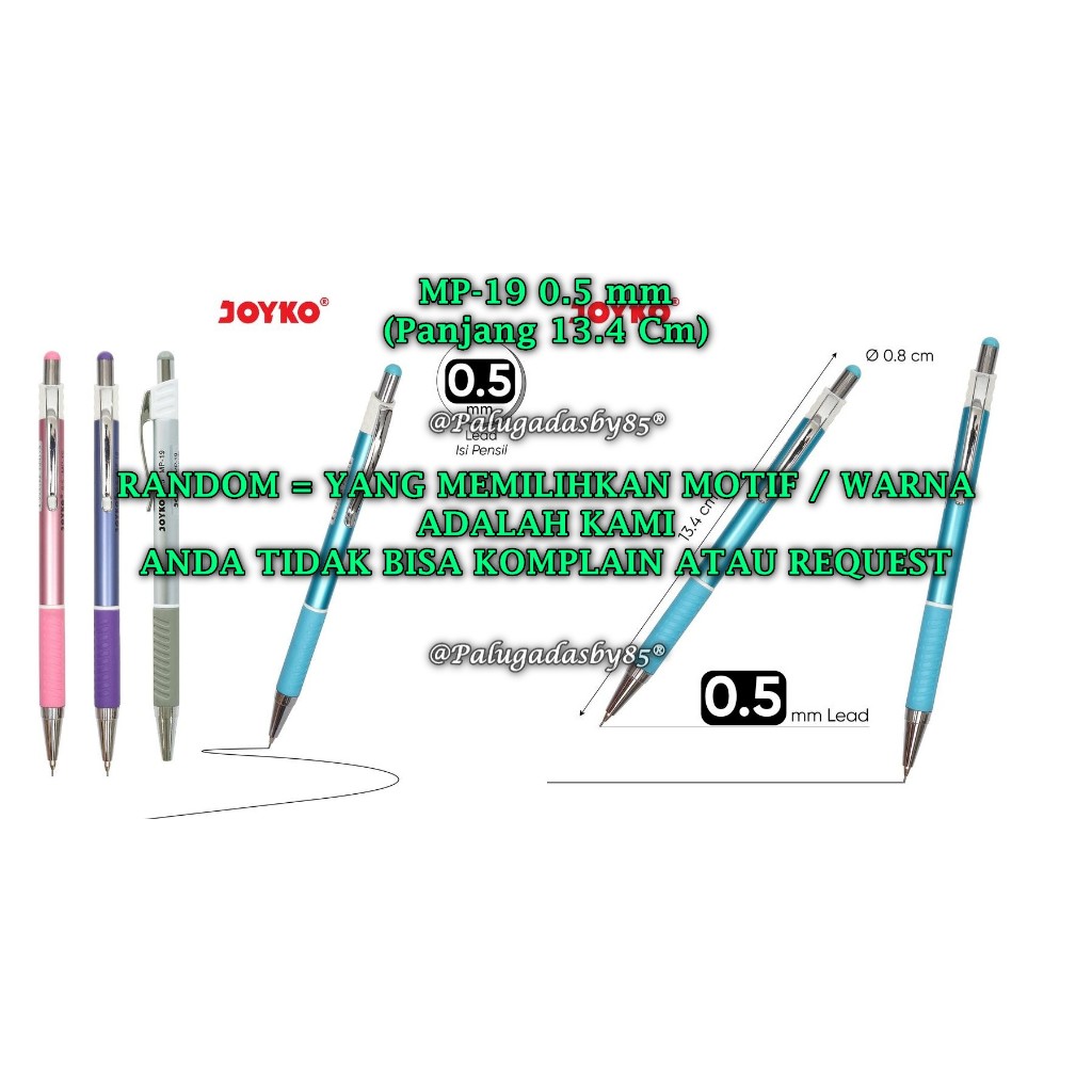 

(1 Biji) GROSIR Pensil Mekanik JOYKO MP-19 0.5 mm / Mechanical Pencil Joyko MP-19 0.5 mm (1 Biji)