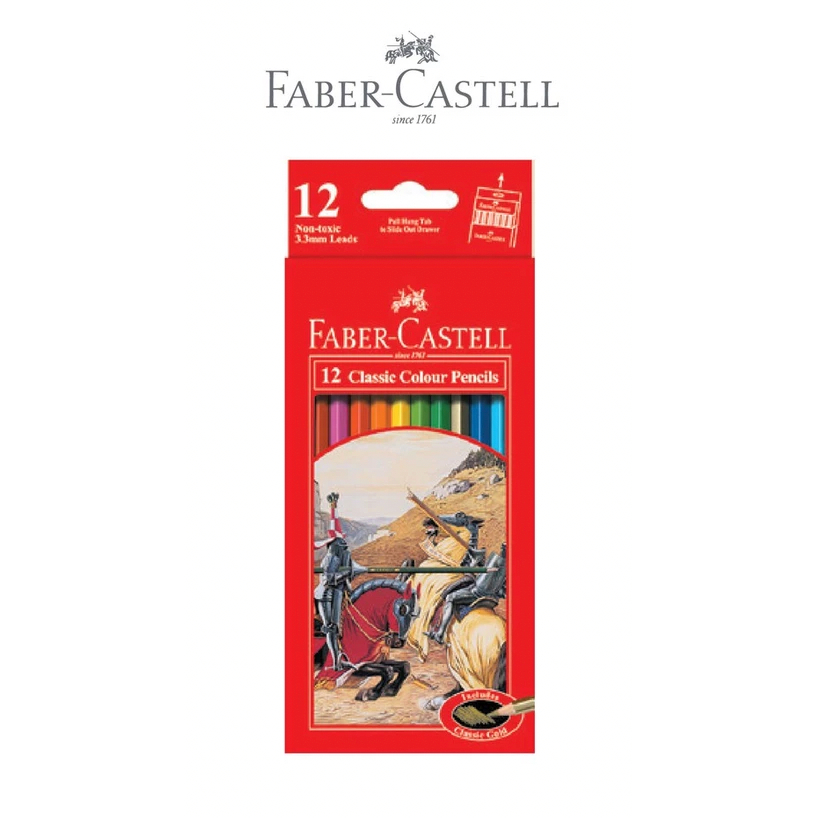 

Faber Castell Pensil Warna 12 Classic Colour Pencil Set (12 Warna) - Panjang