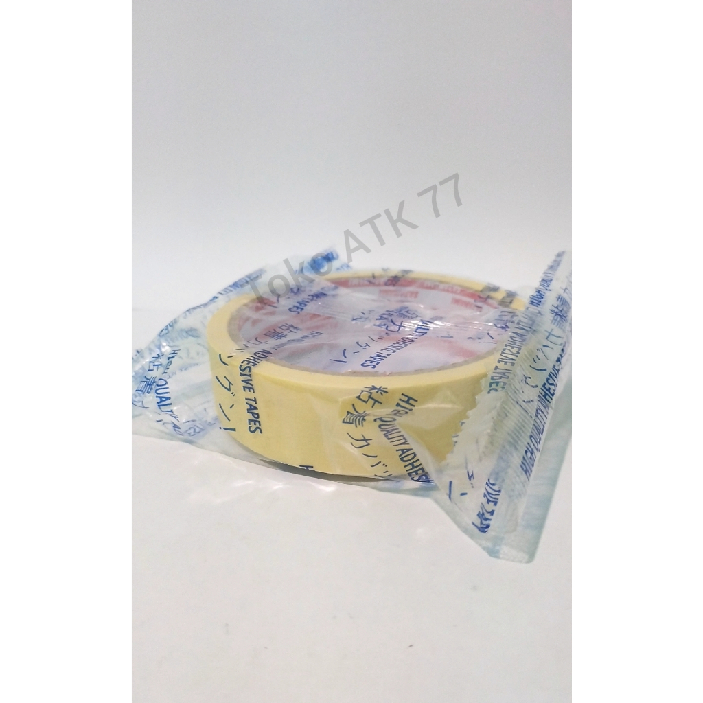 

Solatip Lakban Kertas Kuning Mask Masking Tape 1 inch Dekorasi Prakarya READY STOCK