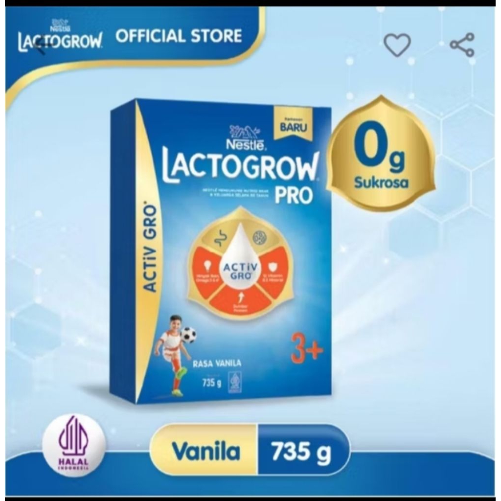 

Lactogrow pro 3+ vanila 735g