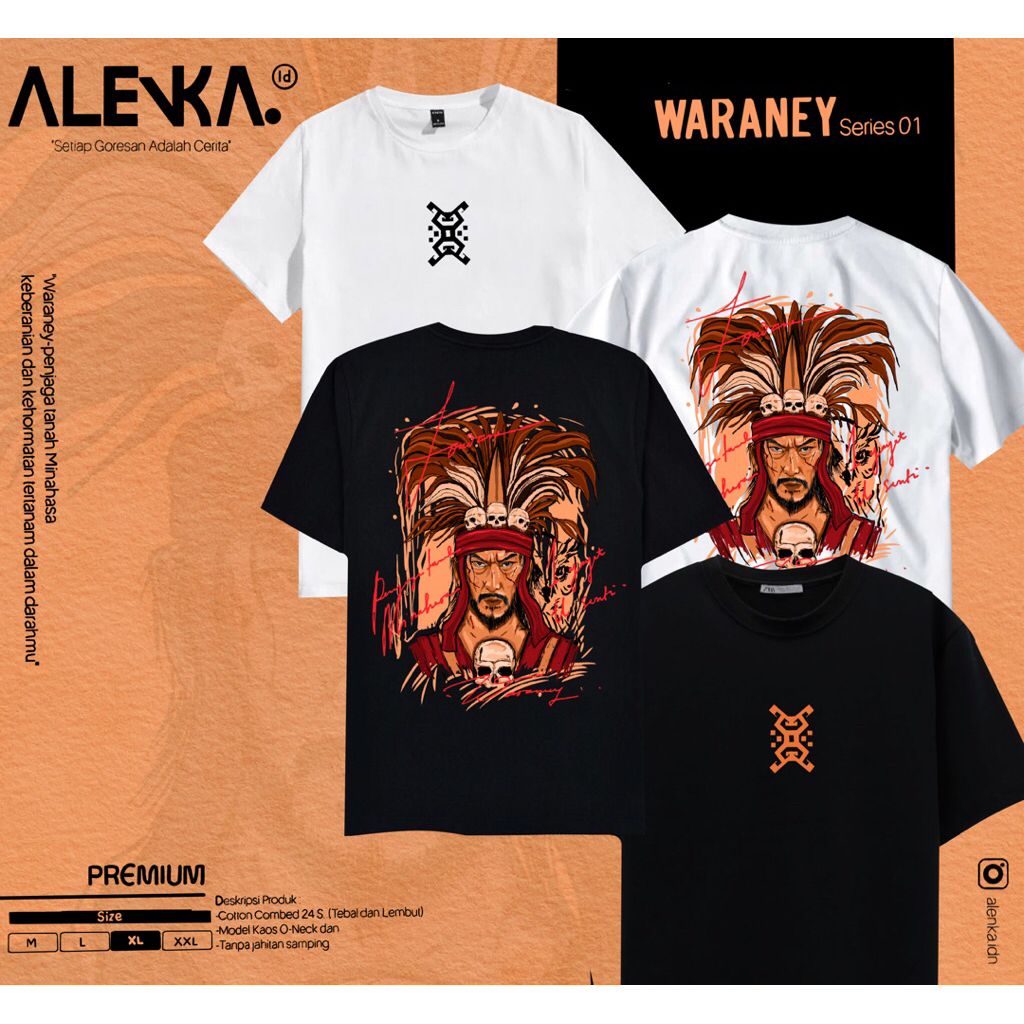 Kaos Etnik Minahasa  Lengan Pendek.