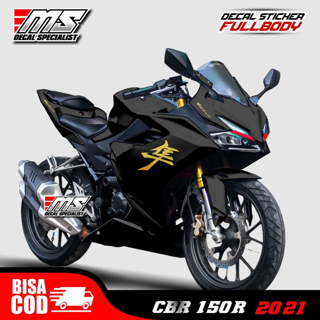 Decal stiker full body polosan Honda CBR 150R 2021 Hitam