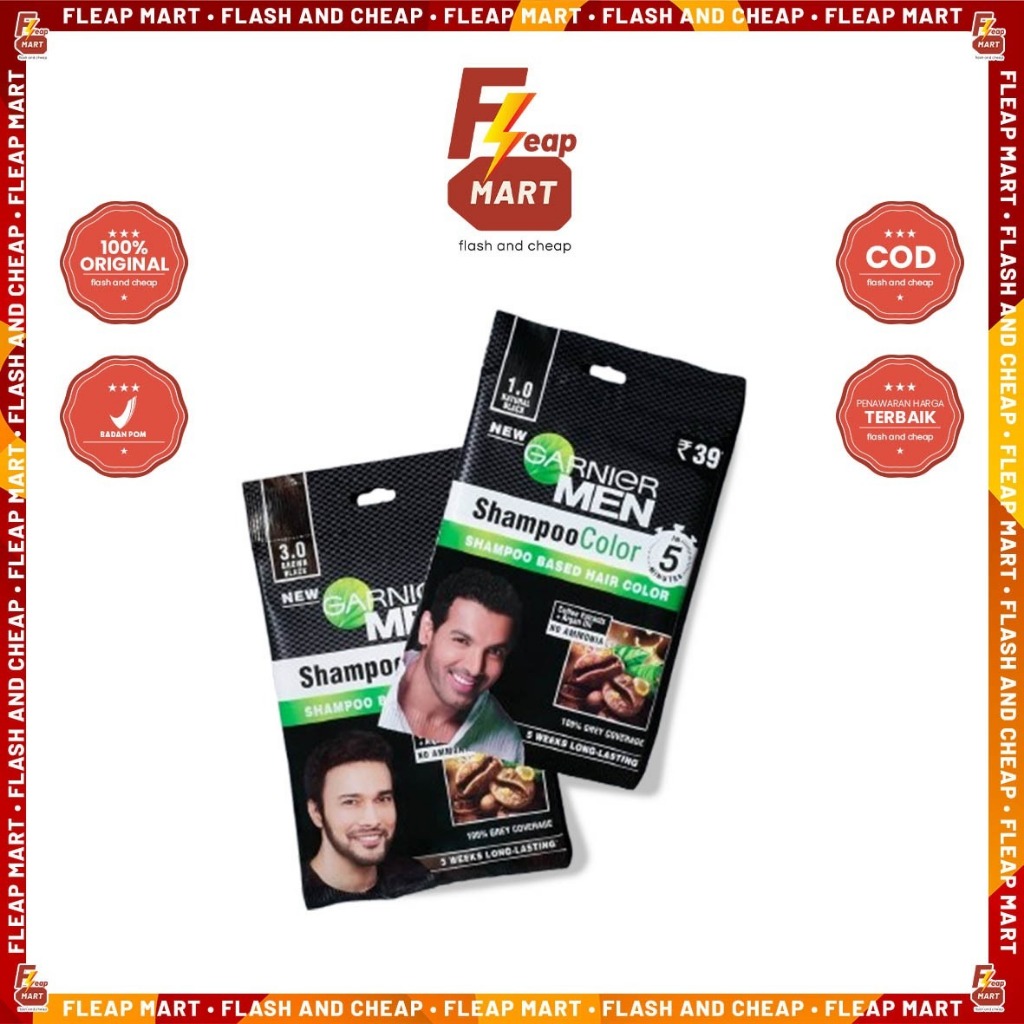 GARNIER Men Shampoo Color 1 Sachet - Black & Brown