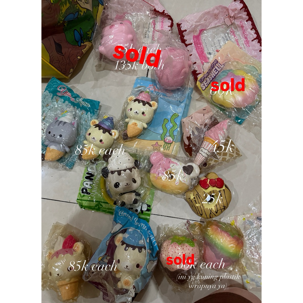 SQUISHY MURAH LICENCED (PUNI MARU, YUMIBEAR, HELLO KITTY, IBLOOM)