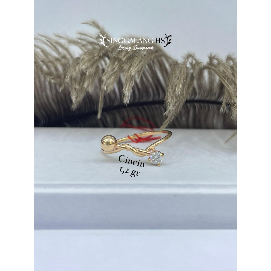 cincin fashion emas kadar 750%/17,18k