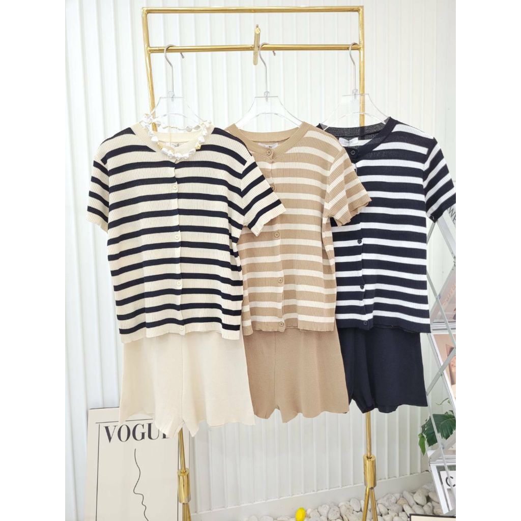 TP-006 knit topping bangkok | setelan celana pendek rajut cewek import