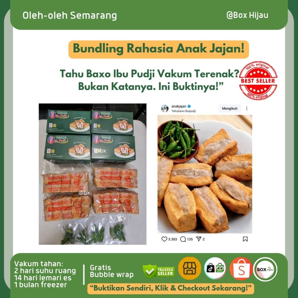 

Paket Hemat 4pcs Tahu Bakso Ibu Pudji – Frozen Vakum | Jastip Semarang @boxhijau