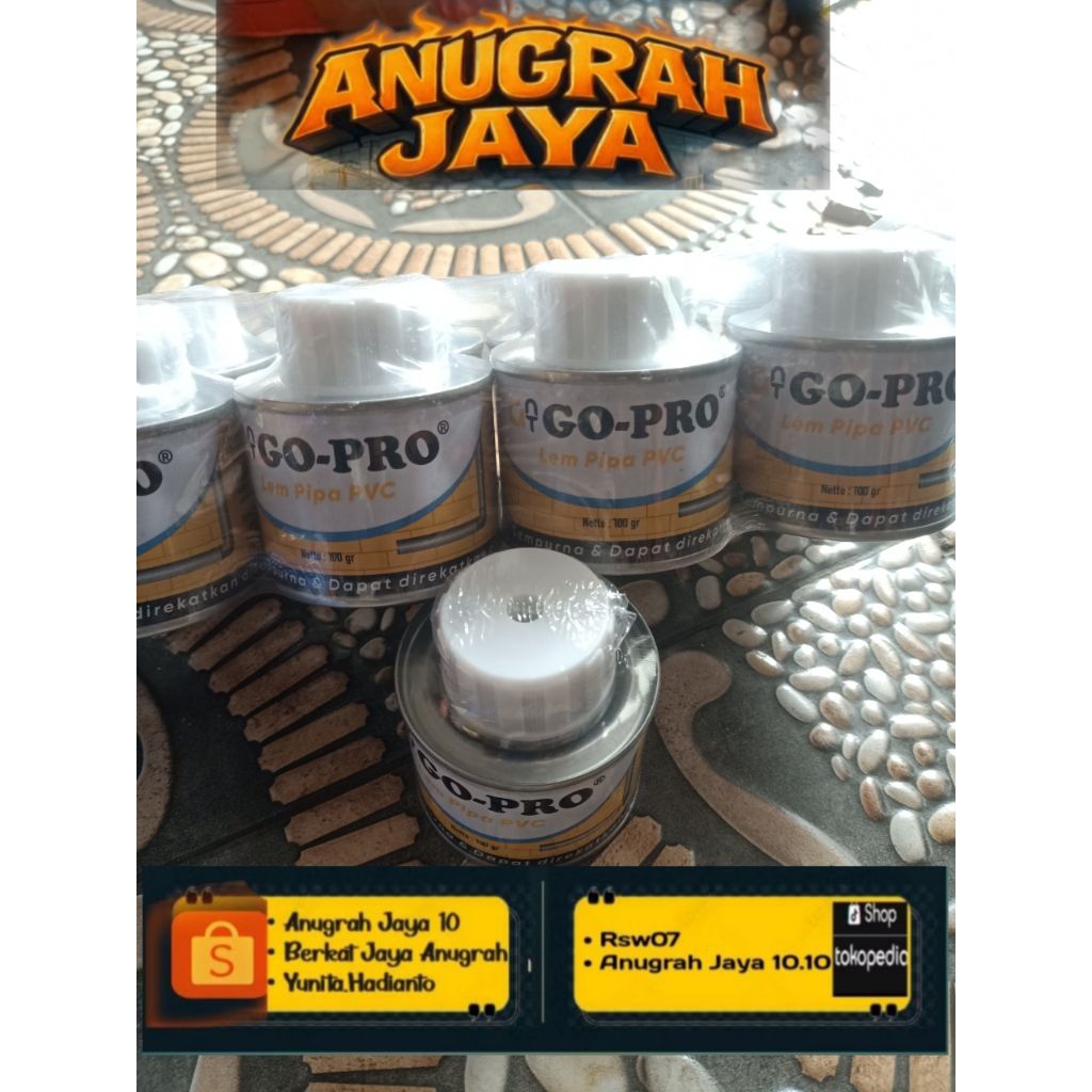 Lem pipa Pvc kaleng 100 Gr/ Lem pipa pvc Go pro 100 gr