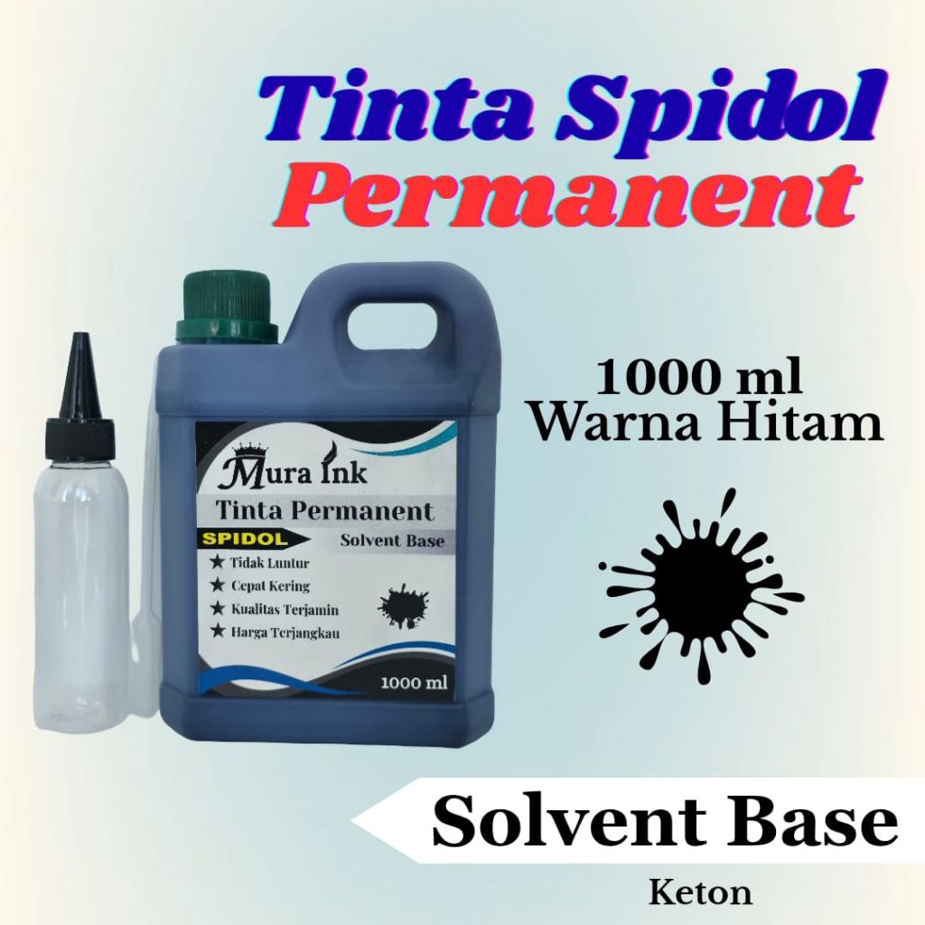 

Tinta spidol permanent hitam 1 liter basis minyak mura ink