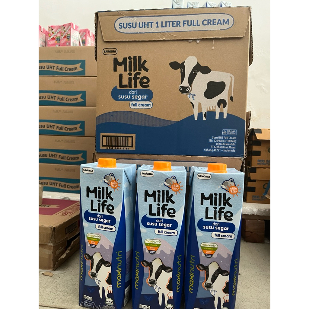 

Milk life Susu UHT 1 Liter / 1000 ml 1 dus isi 12 pcs