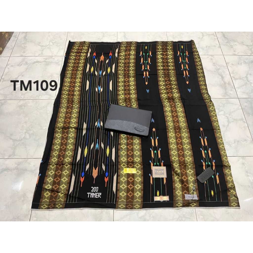 SARUNG TAMER 200 SARUNG MEWAH TENUN ORIGINAL HITAM GOLD