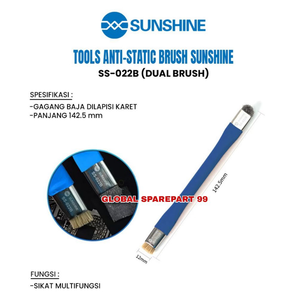 (SUNSHINE SS-022B) KUAS PEMBERSIH MESIN HP BRUSH ANTI STATIC ORIGINAL