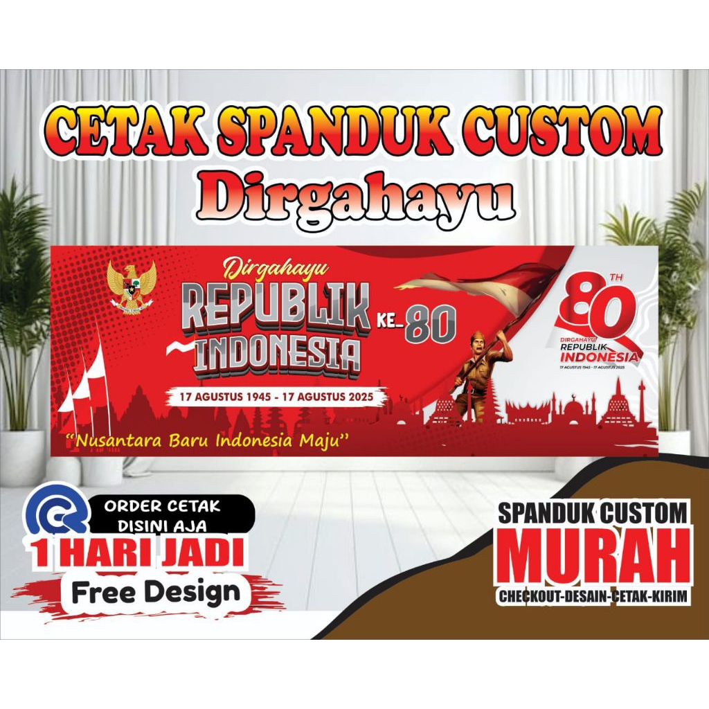 Spanduk Banner HUT RI - Dirgahayu