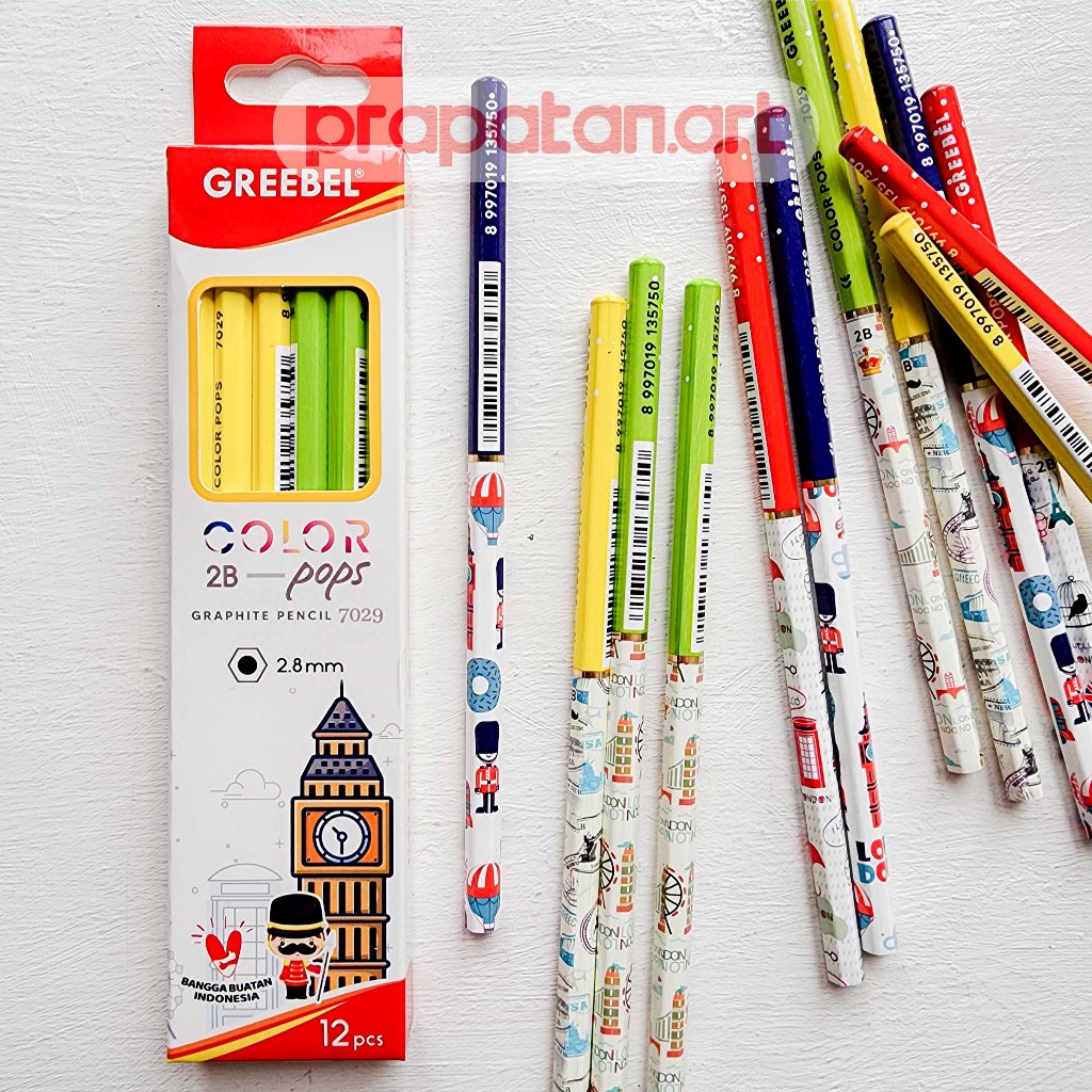 

Pensil Tulis Greebel GB-2B 1 BOX ISI 12PCS Writing Pencil