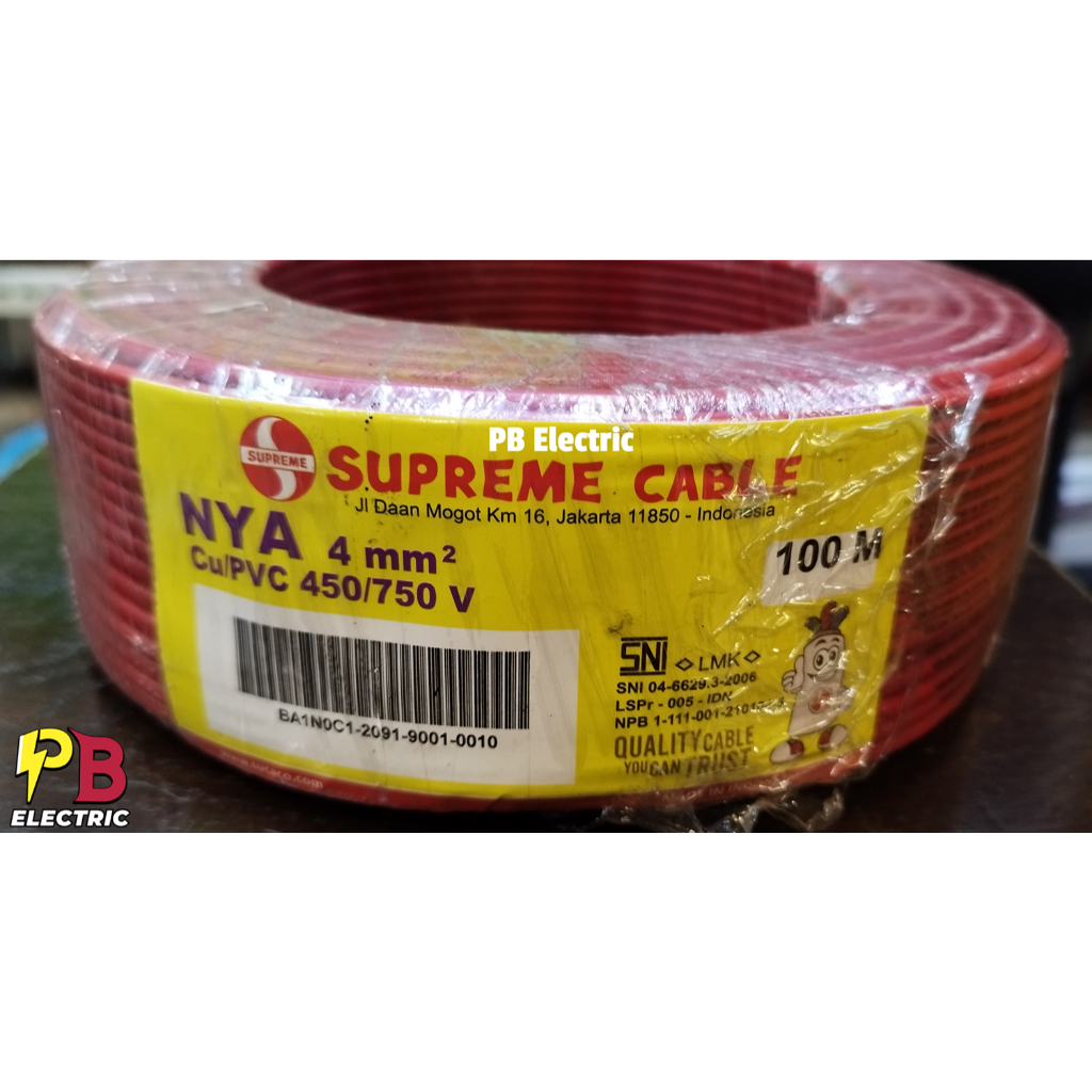 Kabel NYA 4 mm Supreme / NYA 4 mm Supreme / Kabel NYA 4 mm Supreme (4 Warna)