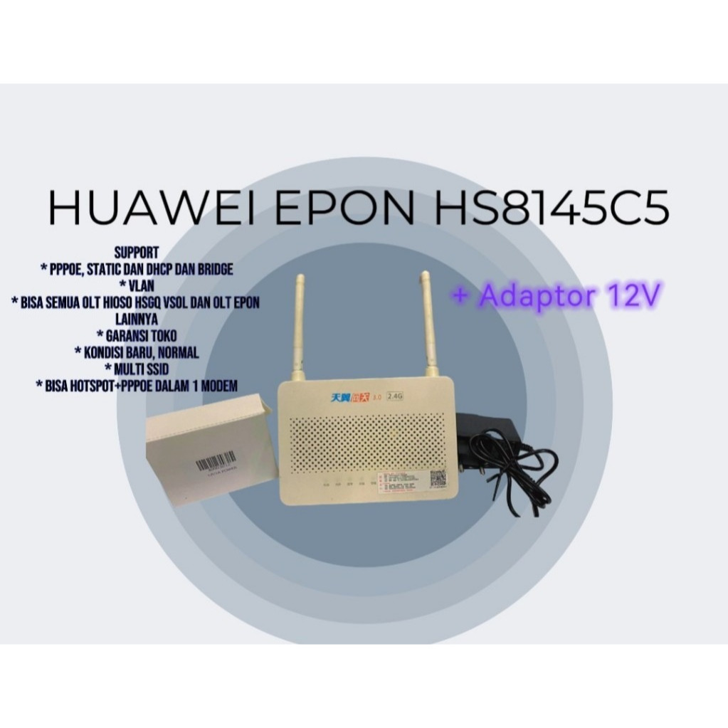 Modem EPON/GPON ONU HUAWEI EPON HS8145C5 ONT OLT BEKAS + Adaptor