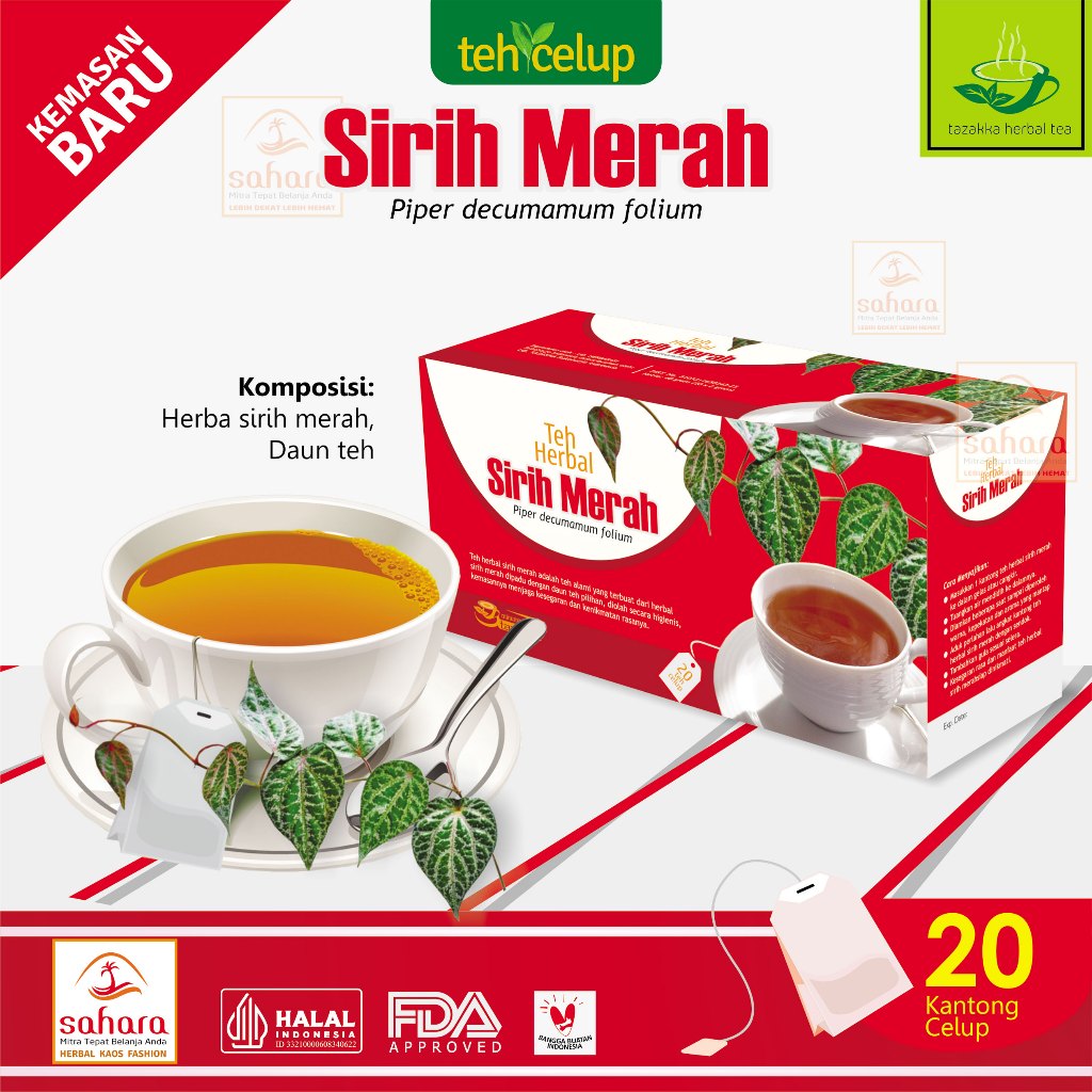 

teh sirih merah tazakka piper ornatum tea obat ampuh tukak lambung, asam urat, hepatitis, kanker