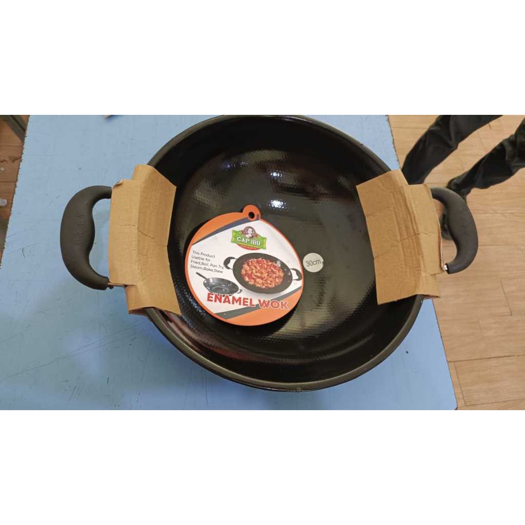 Wajan Kuali Enamel Hitam 30CM 30 CM PROMO