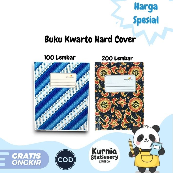 

Paperline Buku Hardcover Ukuran Quarto/ Kwarto Sedang isi 100 & 200 Lembar