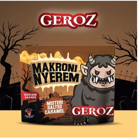 

Geroz - Makroni Nyerem - Varian Manis - Rasa Salted Caramel
