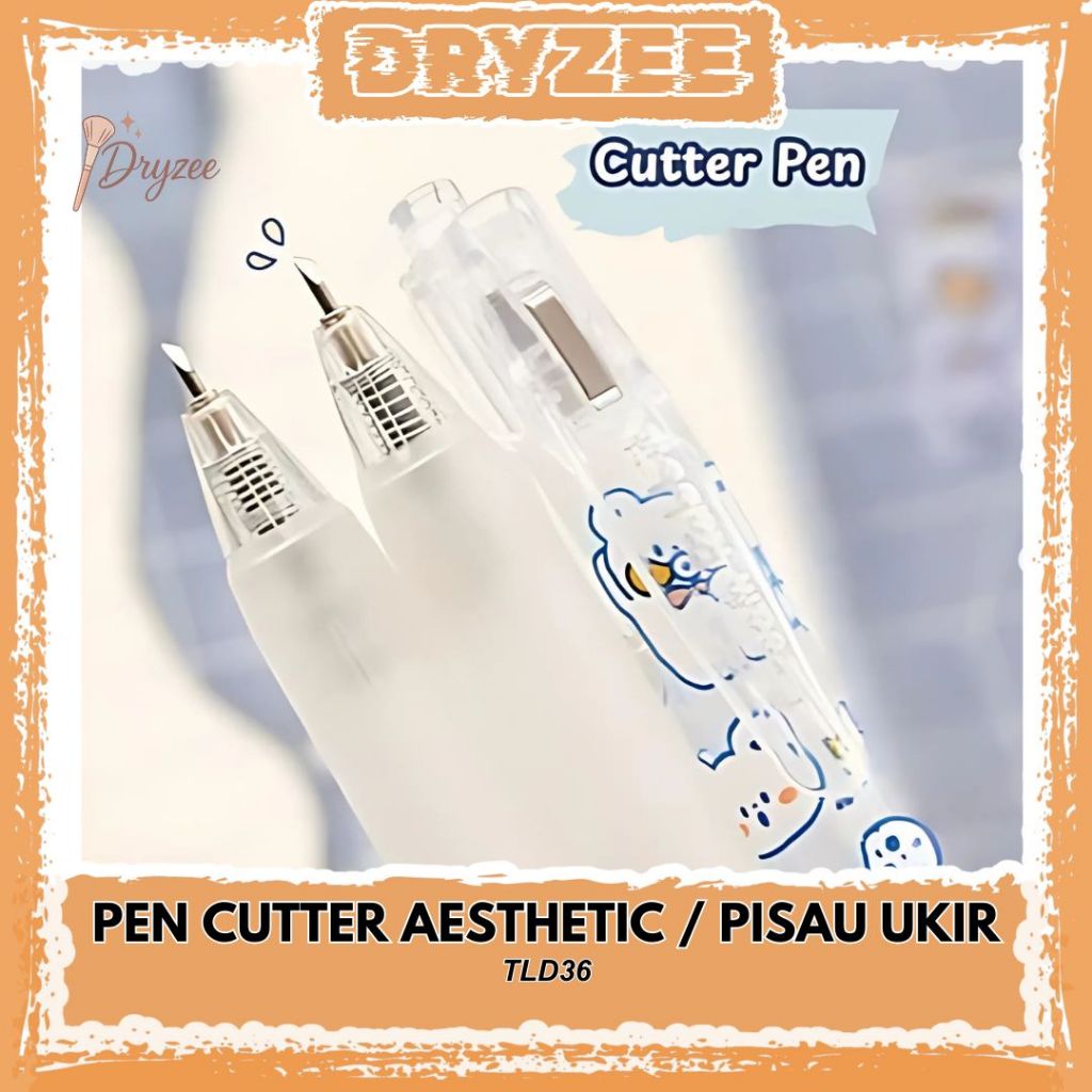 

Pen Cutter Pemotong Kertas Aesthetic Pisau ukir Lucu Pen Knife Pisau Pulpen Ukir Kertas DIY TLD36