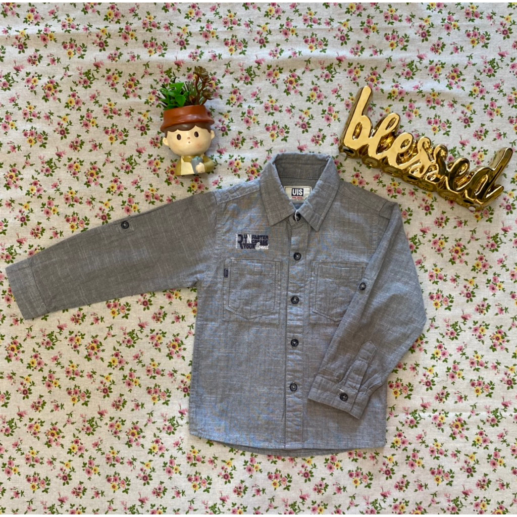 Kemeja Panjang Uis Anak Laki-Laki Size S-M (Usia 1-4 tahun)
