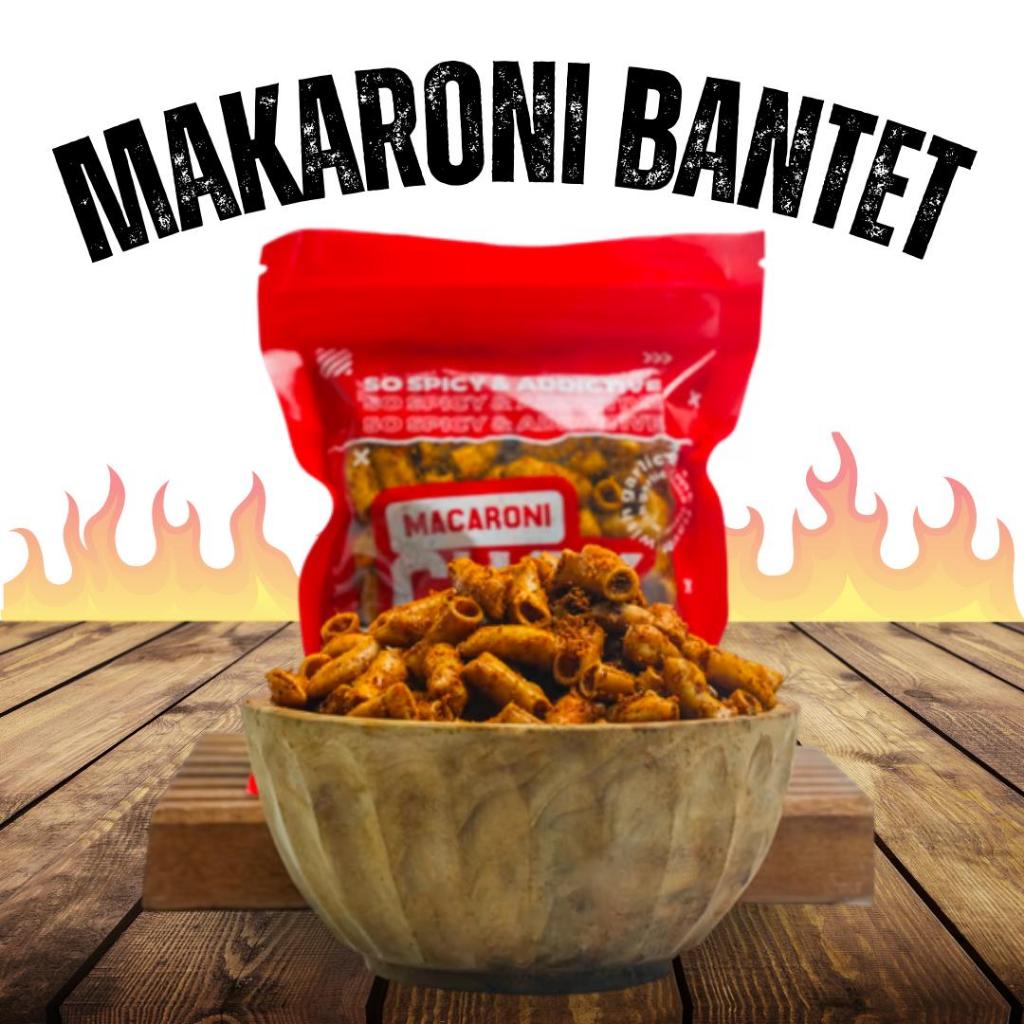

Makaroni Bantet Pedas 5 Varian Rasa Kemasan Reguler 80gr | Makaroni Cuck Camilan Asin