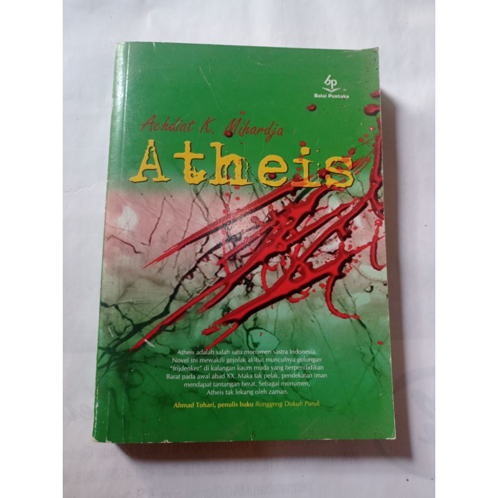 Buku Novel Bekas Murah Atheis Achdiat K Mihardja