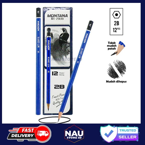 

Pensil Montana 2B MT-2B01-B – Hexagonal Grip – Per Lusin – Siap Ujian Komputer /Pensil 2B Montana – MT-2B01-B – Ujung Kuat, Kayu Berkualitas – Per Lusin