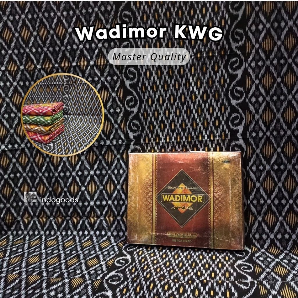 Sarung Wadimor Kawung Master Quality Motif KWG Mesres Sarong Pria Dewasa Batik Tenun